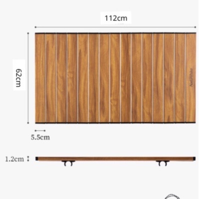 Mặt bàn vân gỗ khung nhôm gấp gọn siêu nhẹ dành cho xe kéo dã ngoại Naturehike