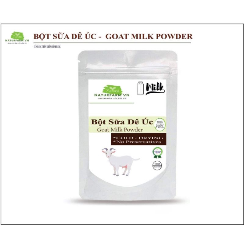 100gr Bột sữa dê nguyên chất 100% Organic - Bột handmade