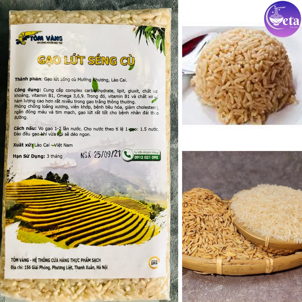 2kg gạo lứt Tôm Vàng (gạo lứt đỏ/ Séng Cù Điện Biên/ tím than, đen/ huyết rồng/ tam sắc / nâu)giảm cân