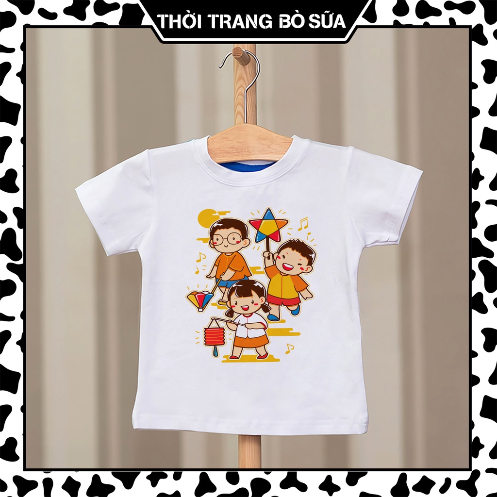 Áo Thun Tết Trung Thu rước đèn ông sao cho bé chất cotton mềm mịn - đủ size - TT01