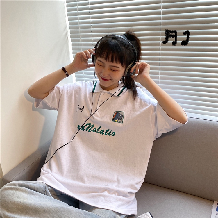 Áo Thun Polo Ngắn Tay Phong Cách Hàn Quốc Năng Động Trẻ Trung Dành Cho Nữ | BigBuy360 - bigbuy360.vn