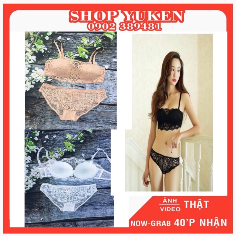 Bộ vic quây nâng ngực hàng xịn. Bộ Đồ Lót Ren cúp ngực