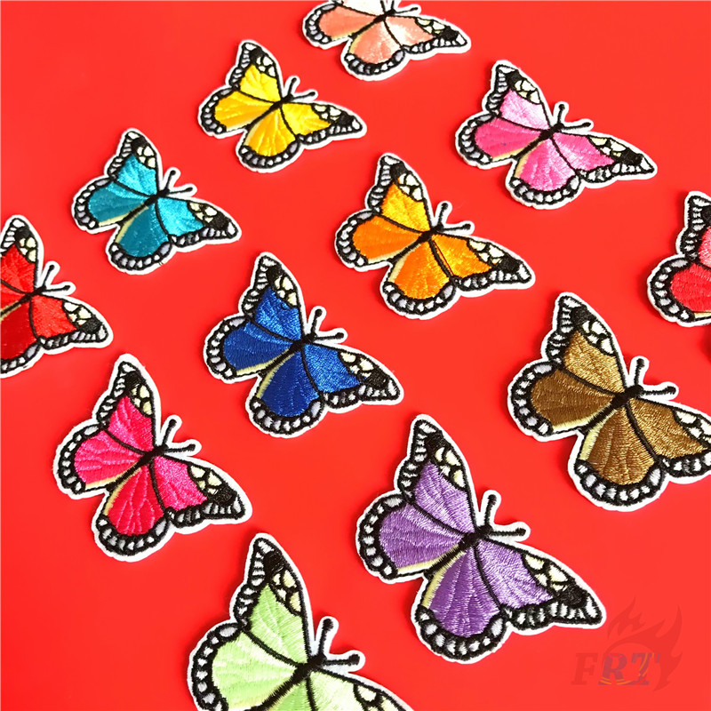 BUTTERFLY 1 Sticker Ủi Thêu Hình Bươm Bướm Nhiều Màu Sắc