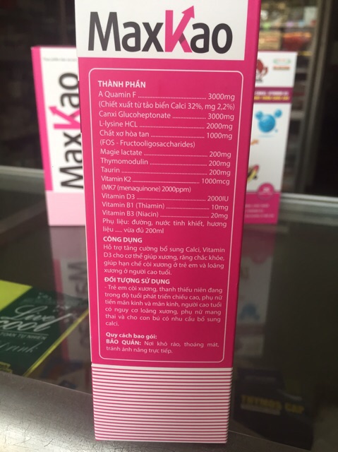 ✅ Maxkao  - bổ sung canxi cho trẻ