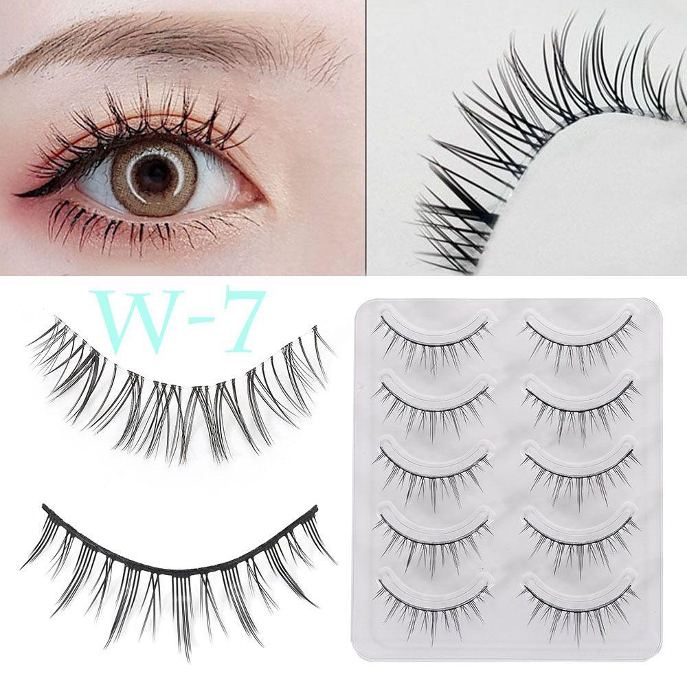 NIUYOU Set 5 Cặp Lông Mi Giả Vô Hình Tái Sử Dụng Tiện Lợi