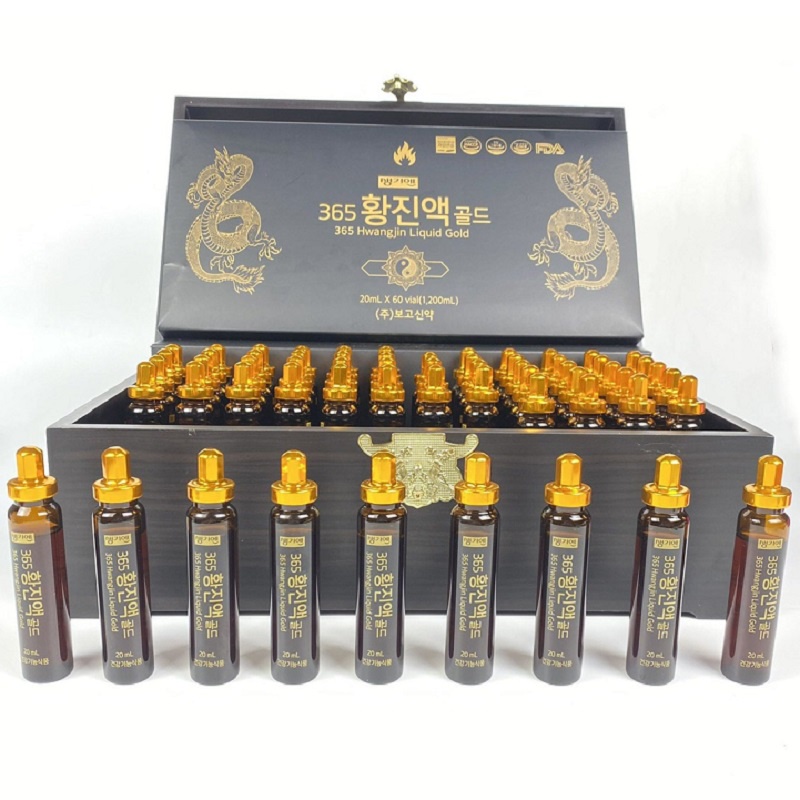 Tinh Chất Đông Trùng Hạ Thảo 2 Rồng Bogo Hàn Quốc, Hộp Gỗ 60 Ống * 20ml, Bồi Bổ Sức Khỏe, Bổ Phổi, Sinh L