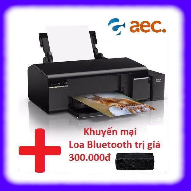 Máy in phun màu Epson L805 sử dụng mực Pigment UV chống nước chống bay màu + Khuyến mại loa bluetooth trị giá 300k