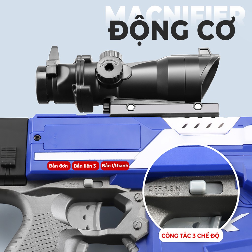 Đồ Chơi Vận Động Cỡ Lớn Rifle-M416 Auto 3 Chế Độ Chơi, Bắn Xốp Cỡ Tiêu Chuẩn