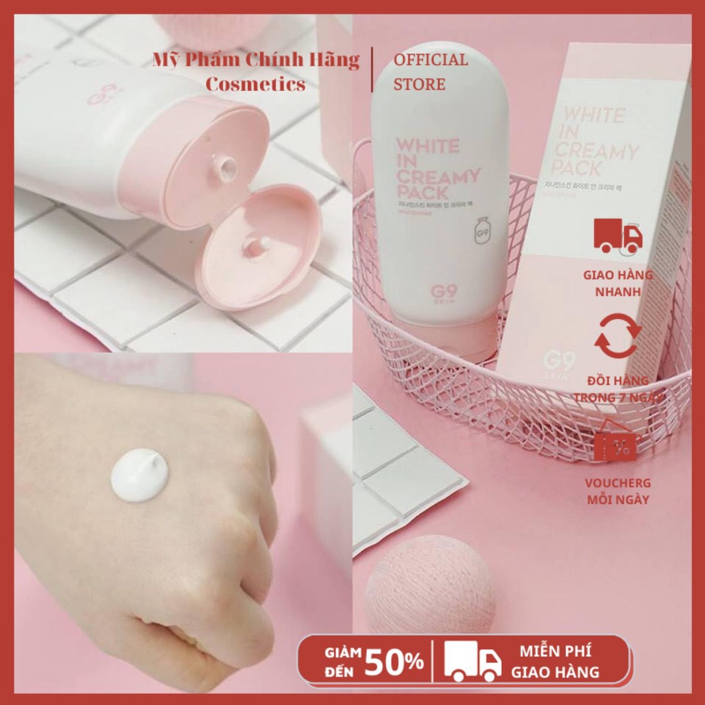 KEM DƯỠNG THỂ TRẮNG DA /Kem Ủ Trắng Da Toàn Thân G9-Skin White In Creamy Pack Whitening 200ml