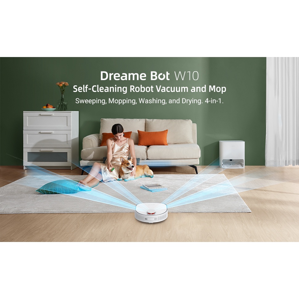Robot tự động giặt giẻ lau Xiaomi Dreame Bot W10 - Hàng Quốc Tế, Bảo hành Chính hãng.Ship Hỏa Tốc Tại SG