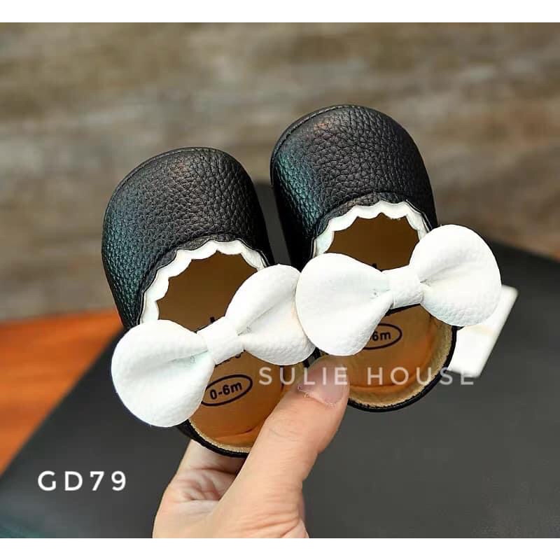 Giày tập đi bé gái đính nơ - GD79