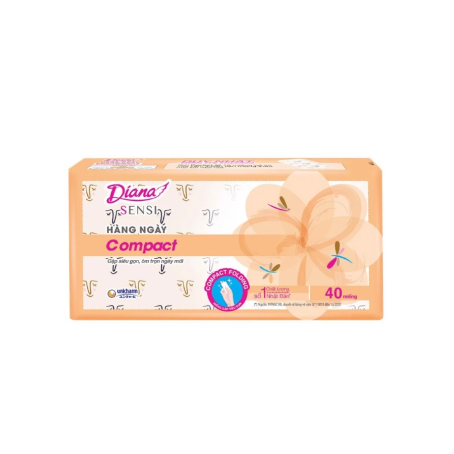 Băng Vệ Sinh Hàng Ngày Không Cánh Sensi Diana 40 Miếng