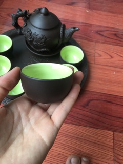 Bộ ấm chén tử sa đắp nổi