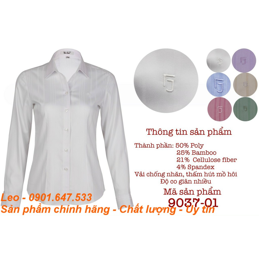 Áo Thái Hòa màu trắng vải sợi tre cao cấp sợi tăm