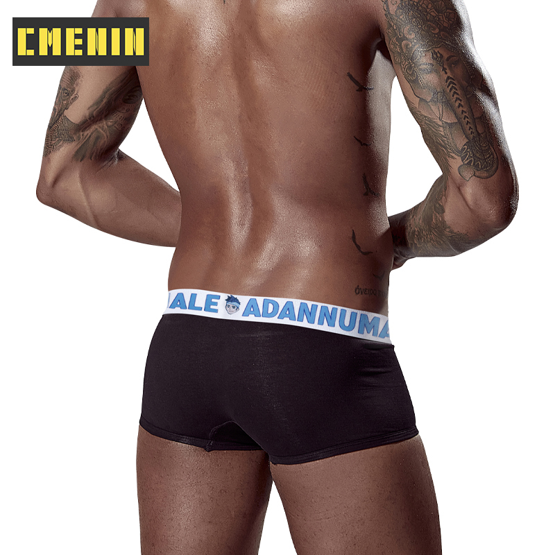Quần Lót Boxer CMENIN Ad7104 Cotton Lưng Thấp Họa Tiết Chữ Thời Trang Cho Nam