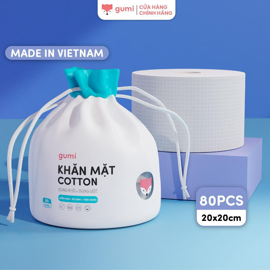 Khăn mặt khô Gumi dùng 1 lần lau khô, lau ướt - Khăn lau mặt dùng một lần