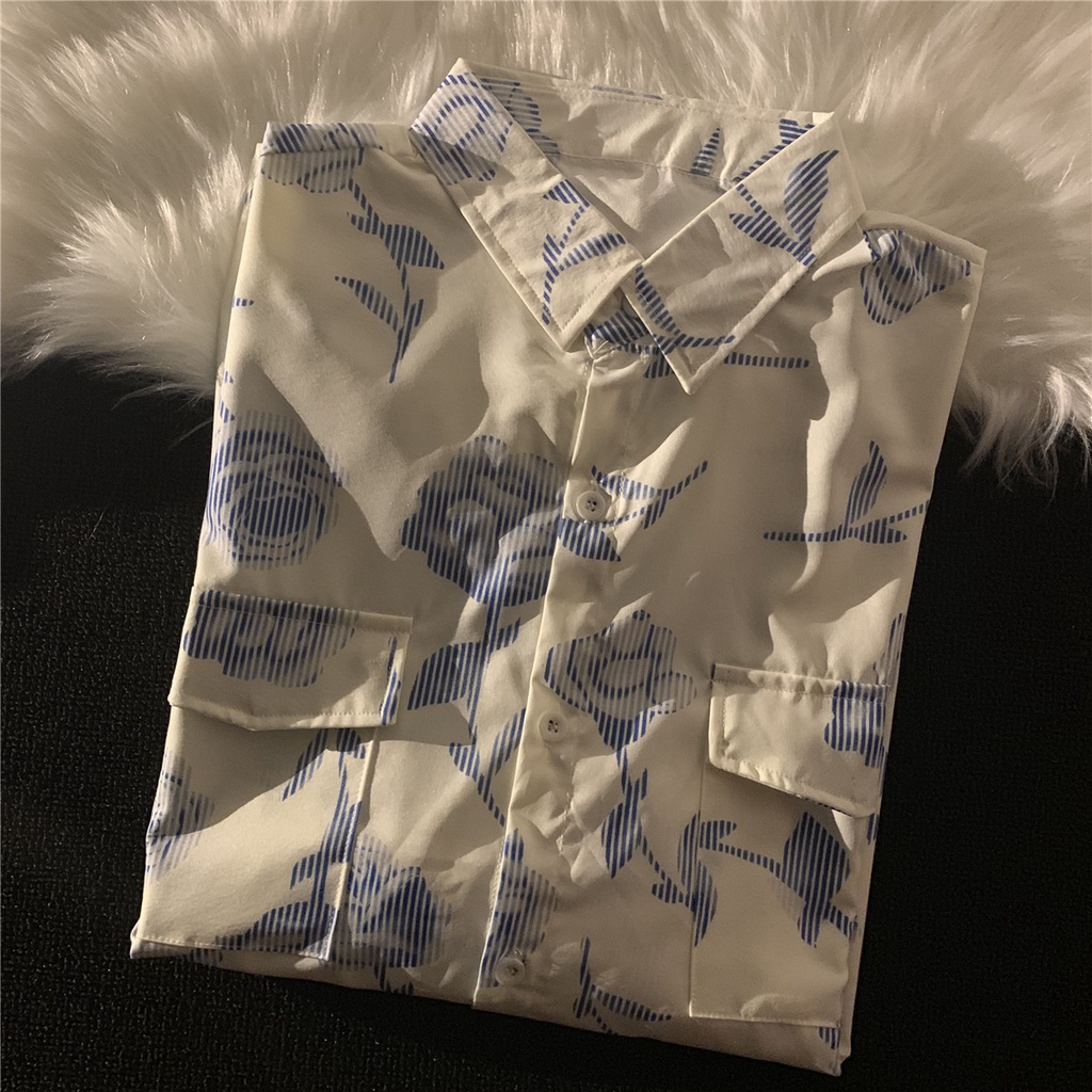 NRVP Áo sơ mi tay ngắn dáng rộng phong cách Hàn Quốc 2021 thời trang mùa hè mới dành cho nữ