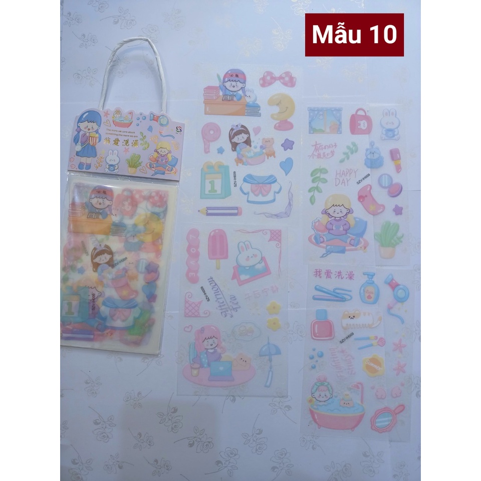 🔹 Sticker Hình Dán Xấp 4 Tấm