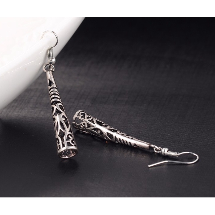 Chic Long Hollow Vintage Silver Tassel Drop Earring Bohemia Fashion Women Pendant Dangle Earrings