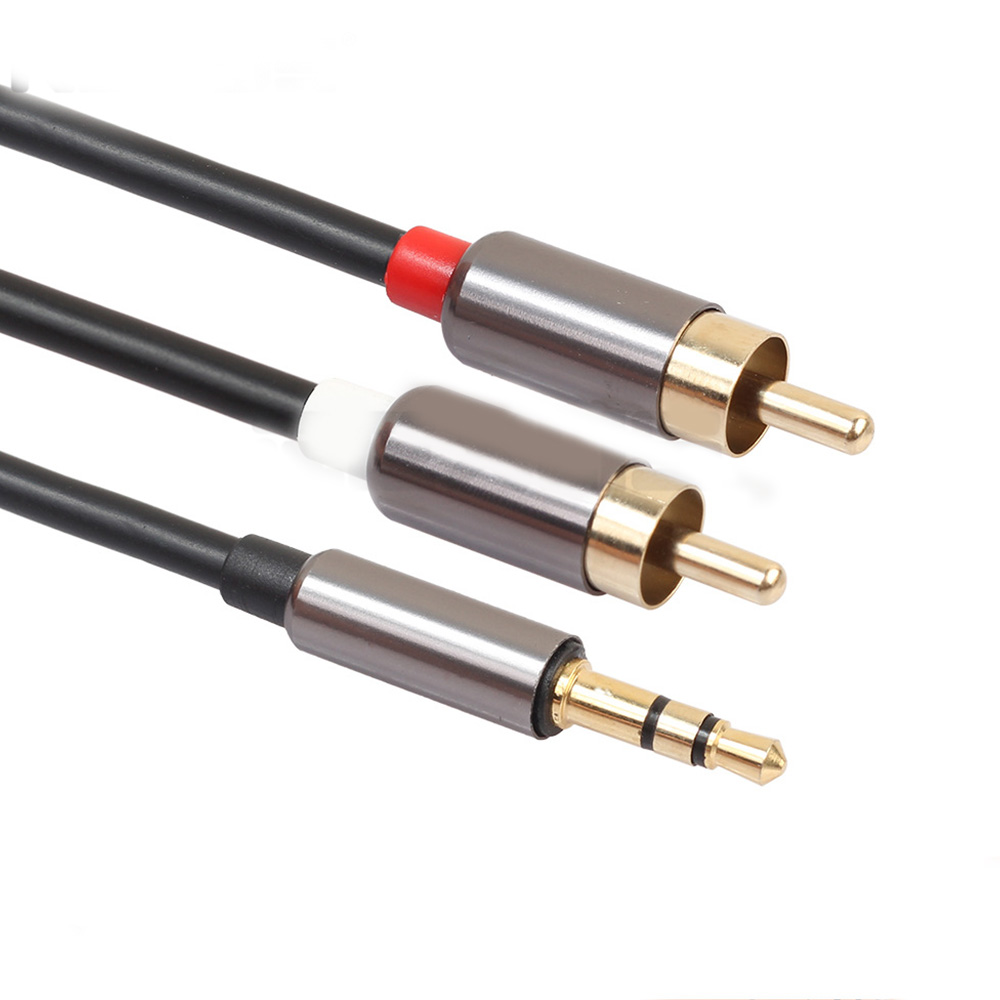 Cáp Chuyển Đổi Âm Thanh Aux Từ 1m 2rca Sang 3.5mm Mạ Vàng | BigBuy360 - bigbuy360.vn
