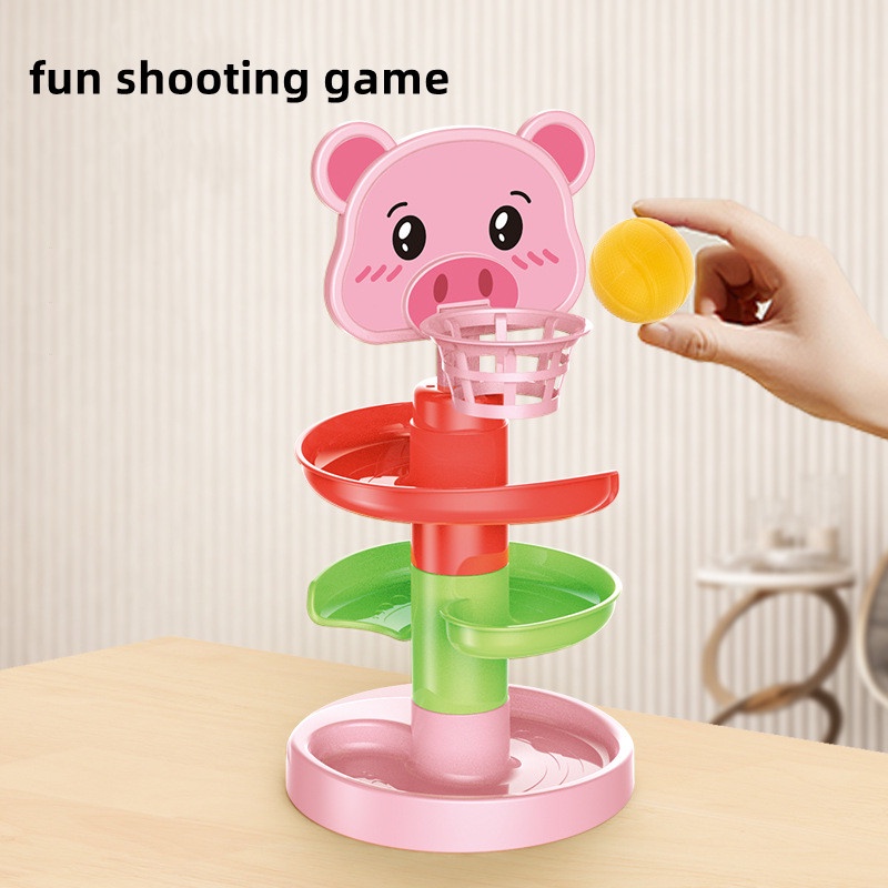Đồ Chơi Tháp Bóng Trượt Theo Dõi Zhuan Zhuan Le Tương Tác Giáo Dục Sớm Cho Trẻ Em