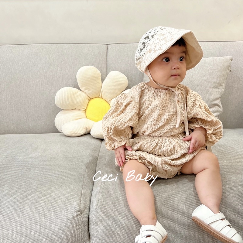 Bộ áo liền quần, áo kèm quần sooc cho bé gái phong cách Hàn quốc ảnh thật