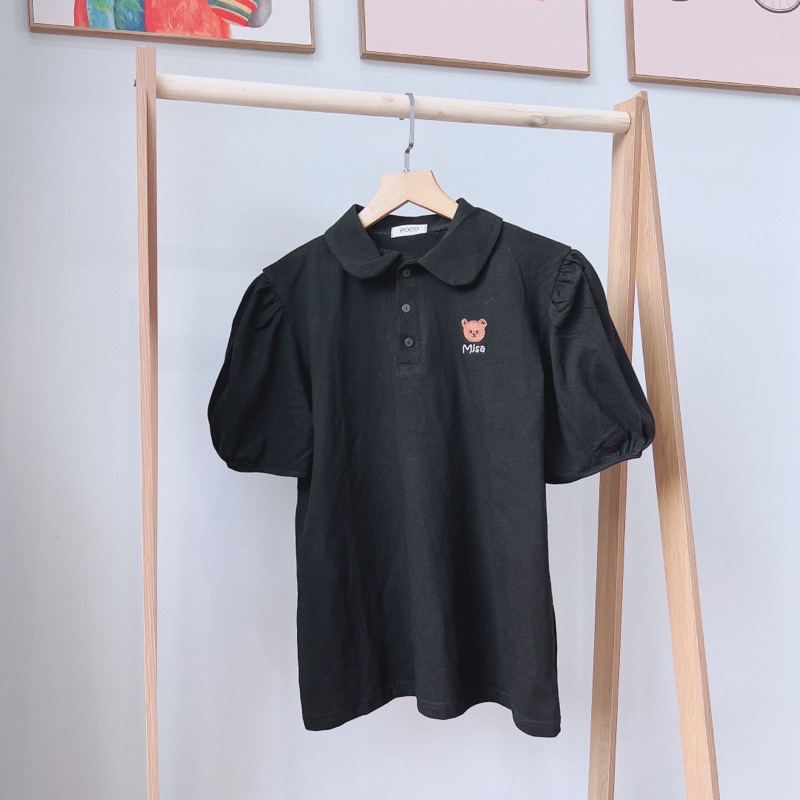 Áo có cổ nữ  FREESHIPÁo thun polo nữ -trắng hàn quốc freesize dưới 58kg vừa Unisex -Áo nữ bigsize