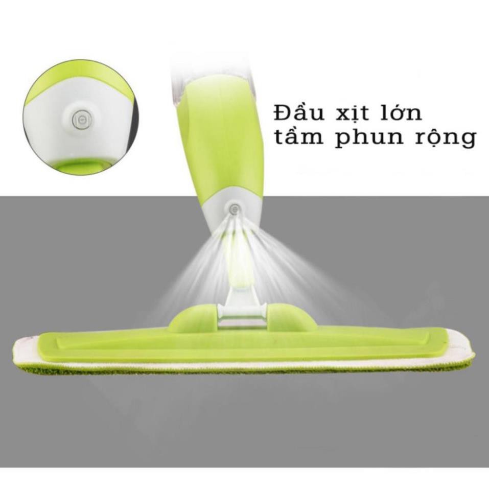 [FREESHIP] Cây Lau Nhà Kèm Bình Xịt Nước Thông Minh - Chổi lau nhà lau kính cán dài có bình xịt xoay 360