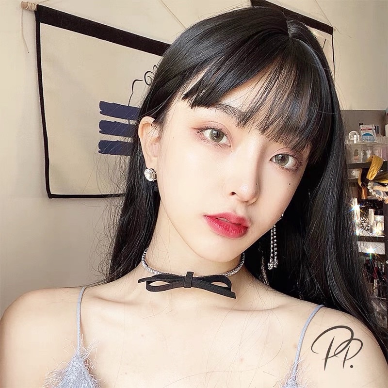 Choker đá phối nơ chất liệu da mã YF-013