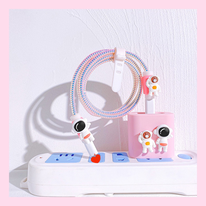 Charger Protector DIY astronaut pattern for Iphone 5w 18w 20w