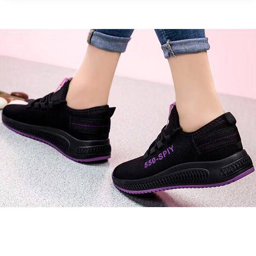 Giày lưới thể thao năng động nam nữ 550 SPIY giày đi chơi, giày tập gym, 2 màu tím đỏ G9 giày thể thao rẻ đẹp bền | BigBuy360 - bigbuy360.vn