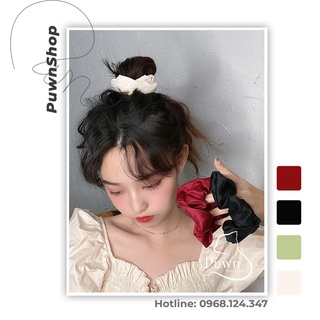  Dây buộc tóc Scrunchies lụa Handmade mềm mại xinh xắn Puwn Shop 