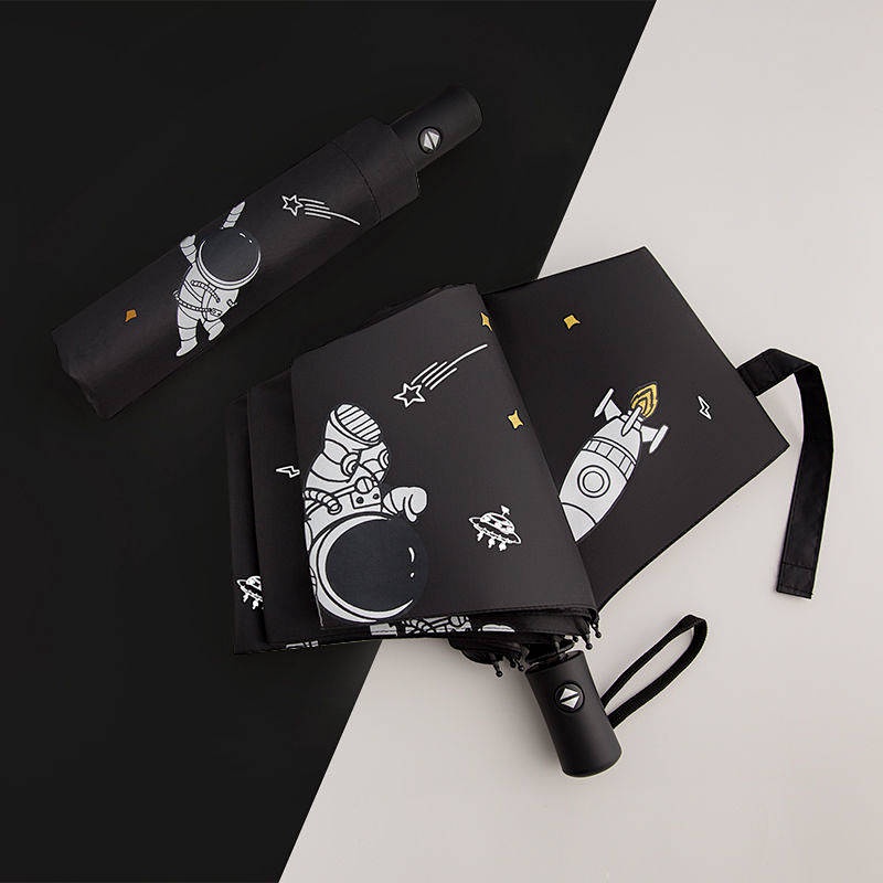 StarCraft Automatic Sun Umbrella Rain and Rain Dual-Use Folding Sun-Proof UV-Proof Male and Female Student Umbrella 2PcH