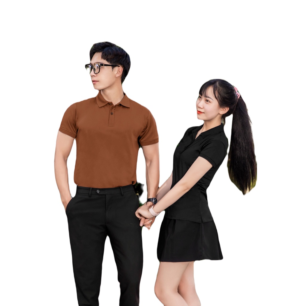 Áo POLO nam nữ tron cotton cao cấp thoáng mát lịch sự sang trọng
