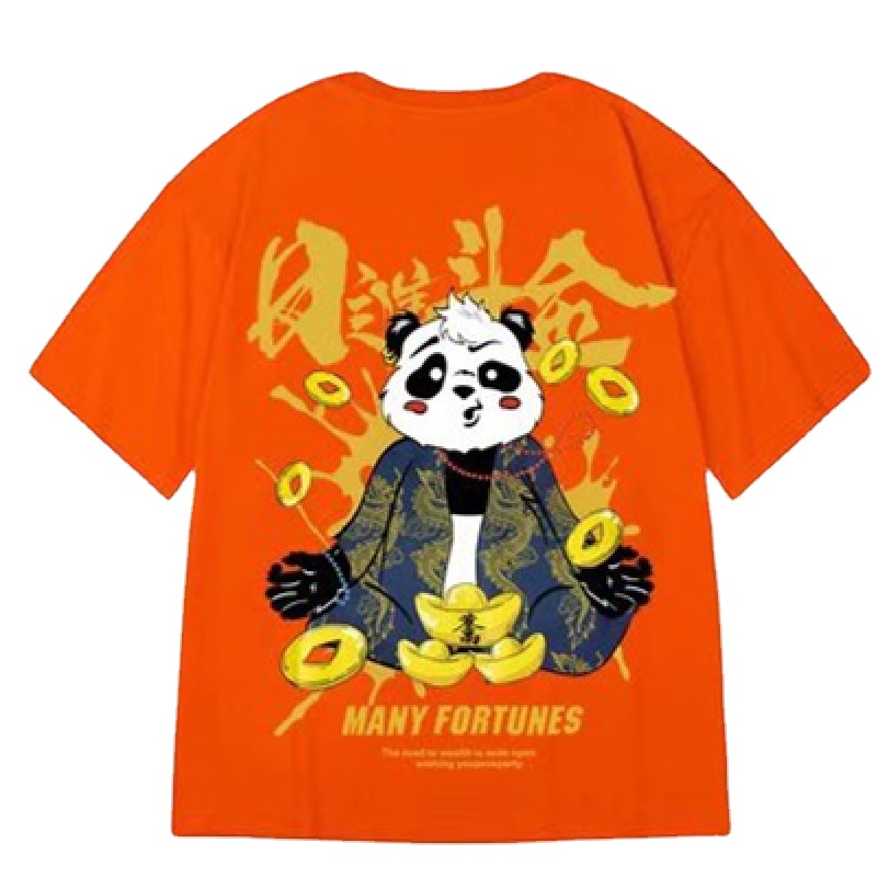 Áo Thun Tay Ngắn Cổ Tròn In Họa Tiết Hoạt Hình Thời Trang Mùa Hè Cho Nam Size M-8XL