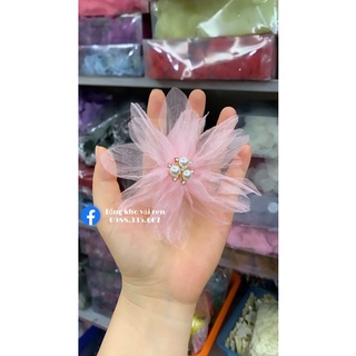 Hoa voan cài áo ,đính váy áo nhuỵ đá cao cấp