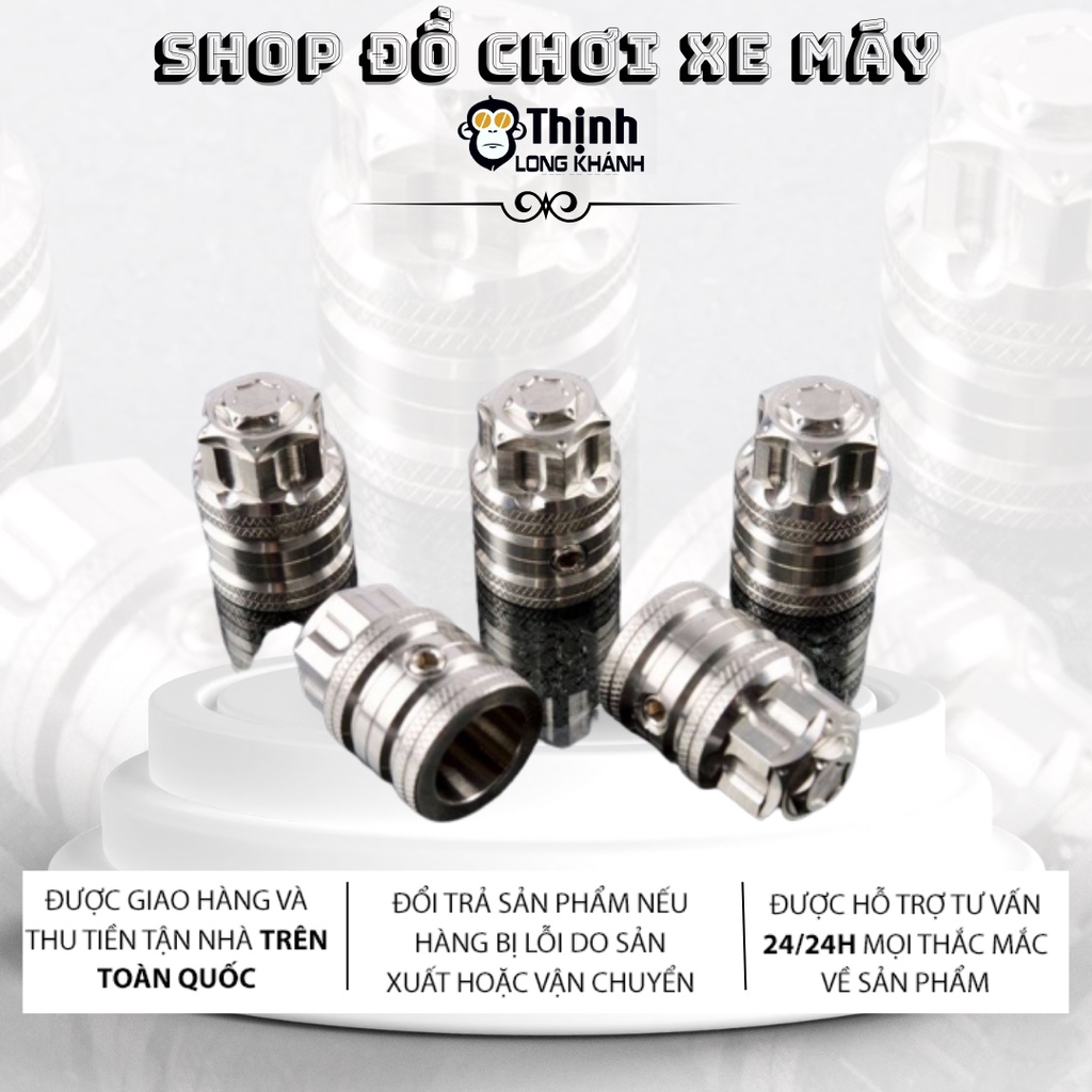 Ốc chụp giò đạp lắp được nhiều dòng xe