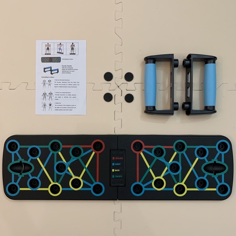 Dụng cụ tập hít đất chống đẩy đa năng 12 trong 1, Bộ bàn khung tập chống đẩy gym tại nhà ngực tay vai