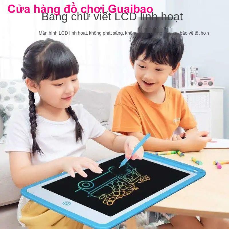 Bảng viết dành cho trẻ em chữ tay LCD vẽ đồ chơi có thể xóa được tường đen nhà nhỏ graffiti