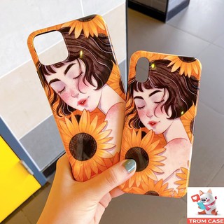 ⚡ốp lung iphone⚡ cô gái hoa hướng dương sillicon dẻo bóng full ip 6,6s/6,6s plus/7,8 plus/X,Xs/xsmax/11/11 pro max