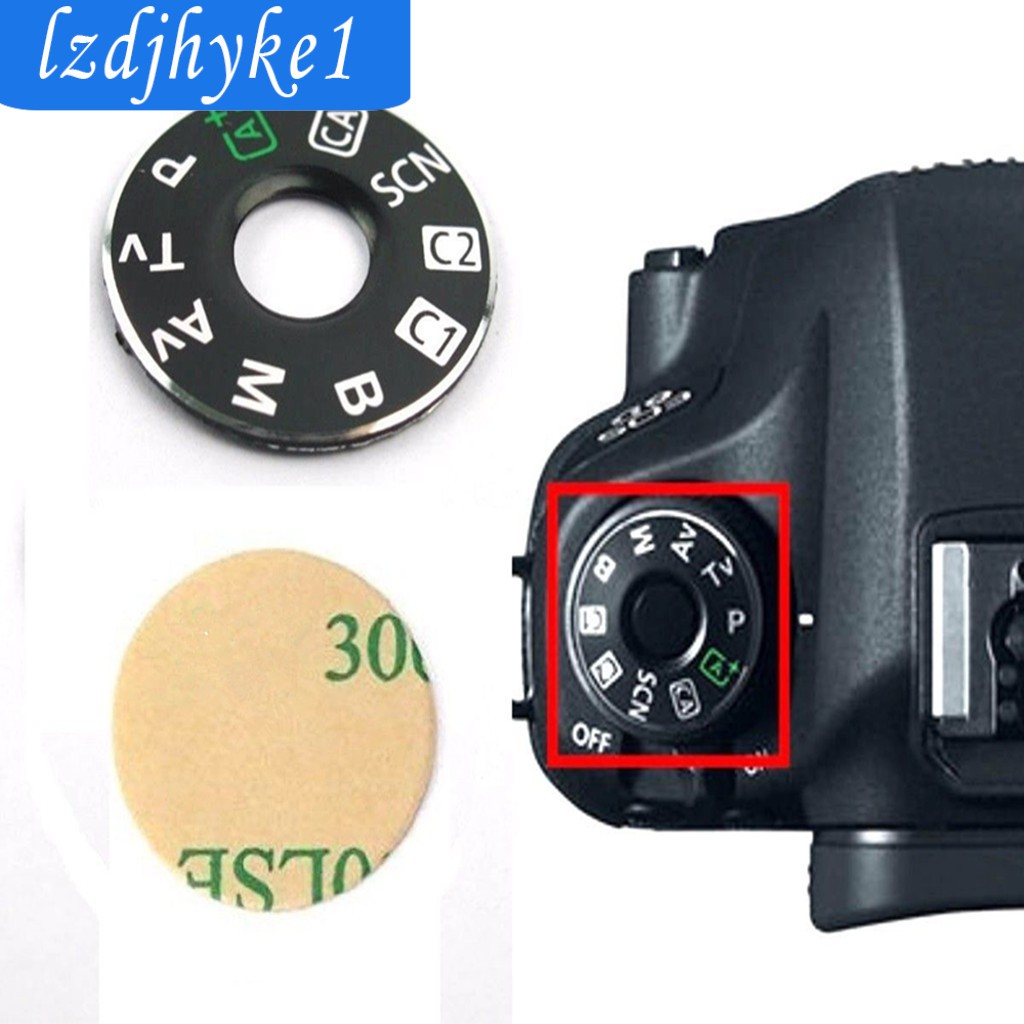 Nắp đậy sửa chữa tấm giao diện nút chế độ xoay chức năng dành cho Canon EOS 6D kèm băng keo