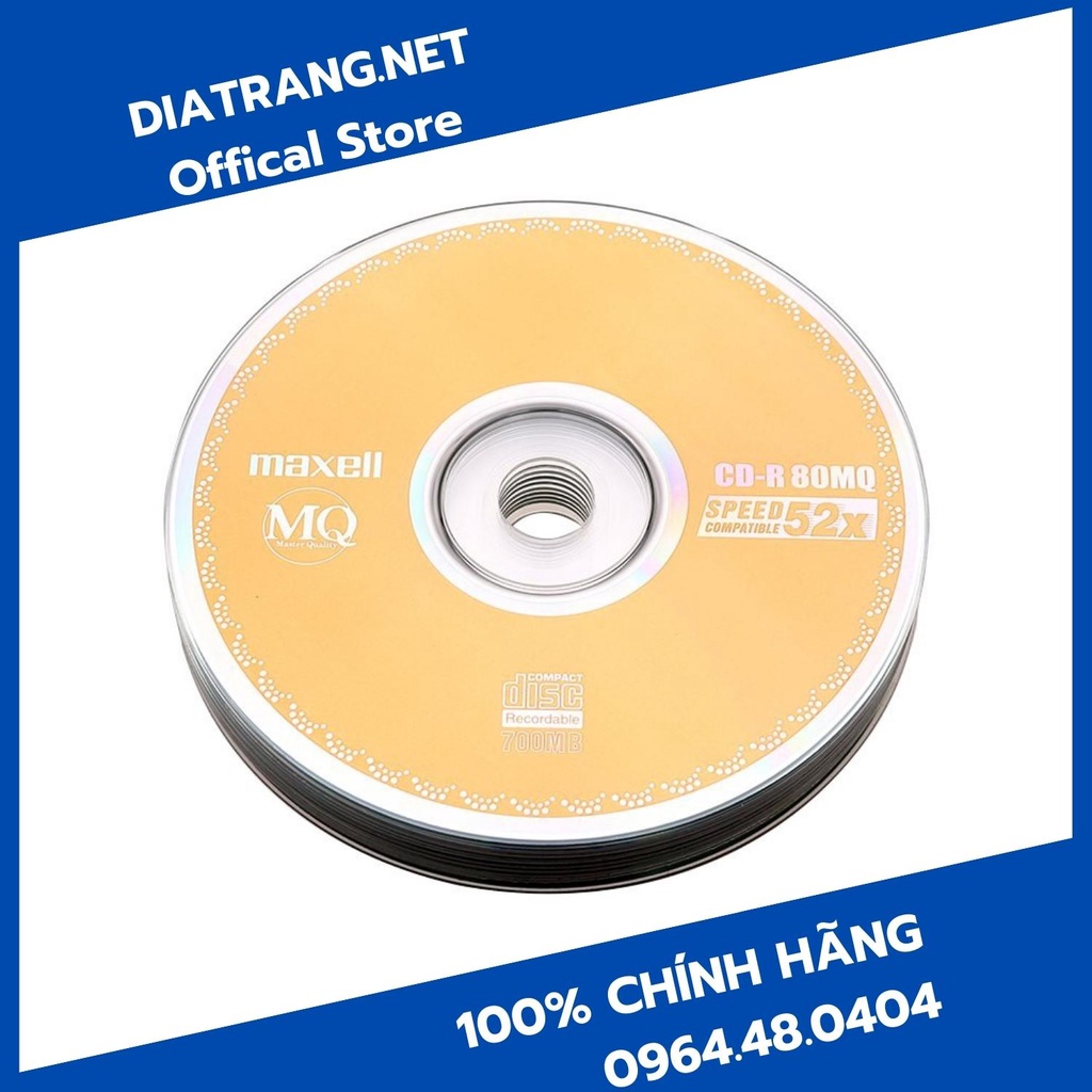 
                        Đĩa trắng CD-R Maxell 700MB xuất xứ China và Đài Loan (SL: 1 cái)
                    