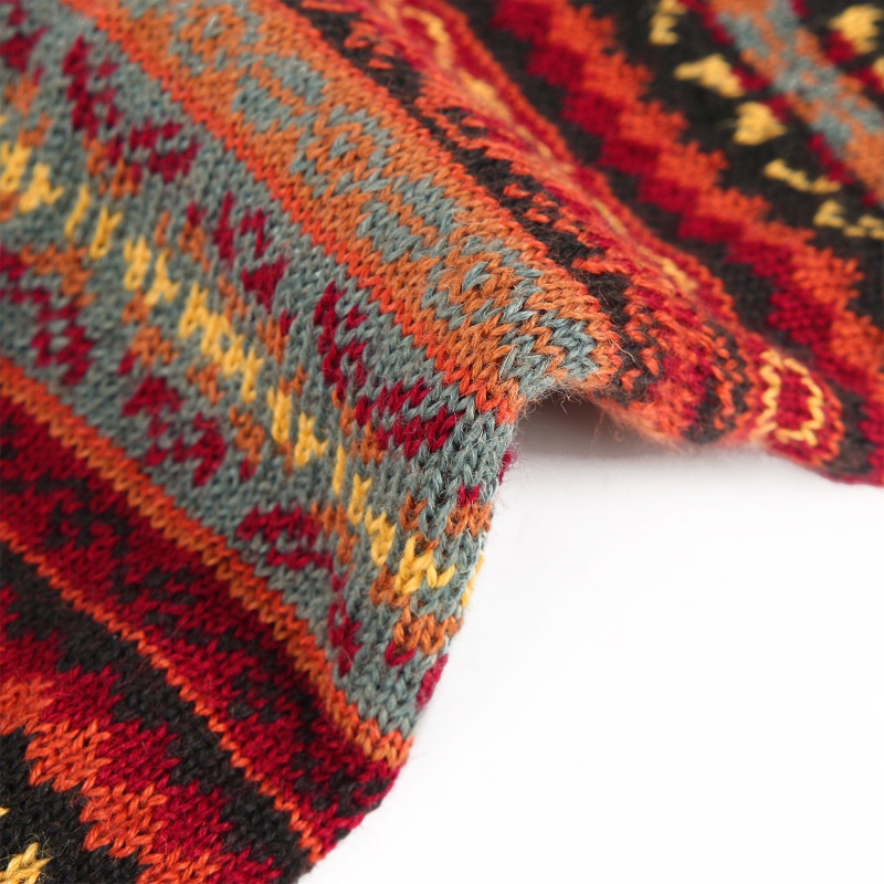 Youyo Vớ Dệt Kim Dài Qua Gối Giữ Ấm Chân Kẻ Sọc Nhiều Màu Phong Cách Bohemian Cho Nữ