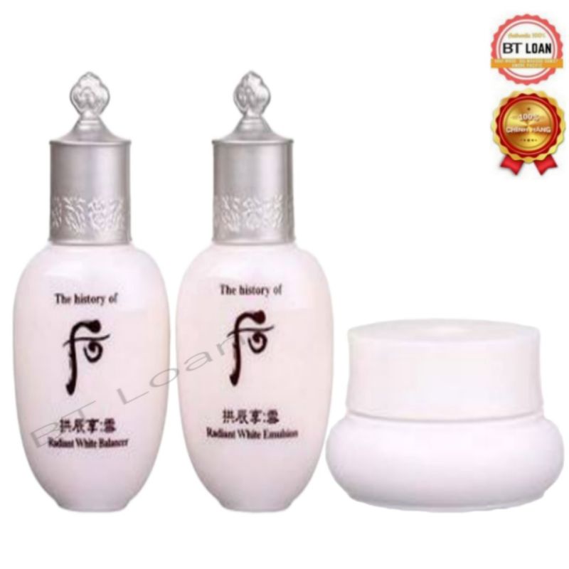 Set Dưỡng Da WHOO Dưỡng Trắng và mờ Thâm Sạm da (3 sản phẩm)