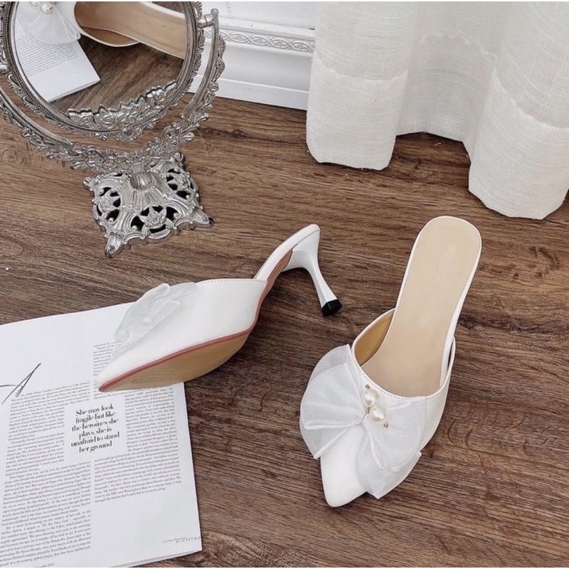 Dép Sục Nữ 7p Nơ Lưới