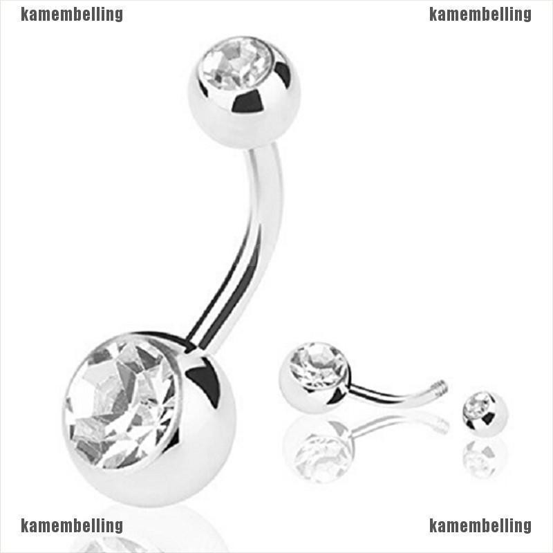 Set 7 Khuyên Rốn Thép Không Gỉ Đính Đá Pha Lê