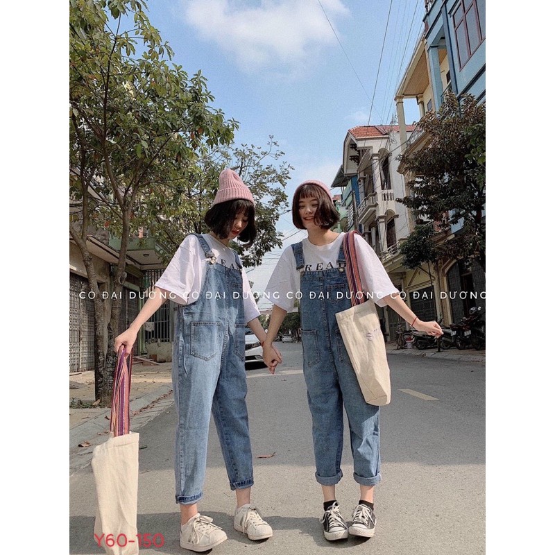 ❤️FREESHIP❤️ Yếm bò trơn rách siêu đẹp về sẵn hàng taij shop _Hàng sẵn