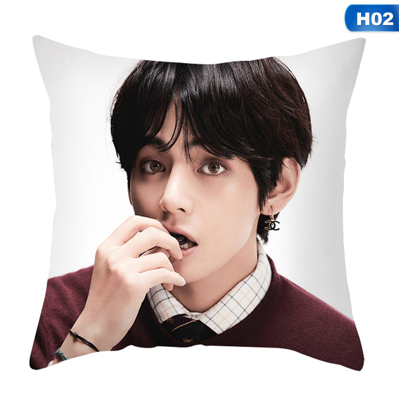 Flowersqueen Vỏ Gối In Hình Thành Viên Nhóm Nhạc BTS Độc Đáo