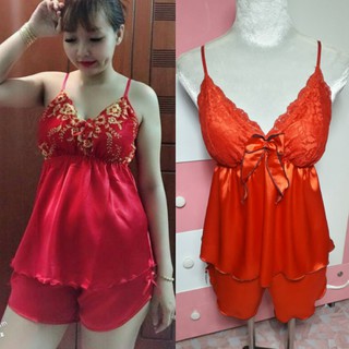 Đồ bộ ngủ, đồ bộ mặc nhà lụa phối ren dễ thương chất đẹp