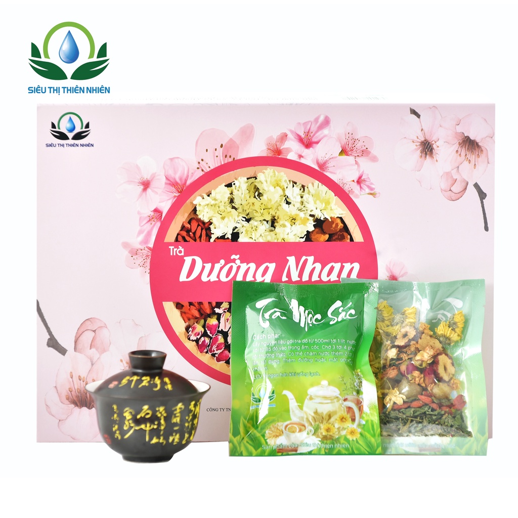 Set trà dưỡng nhan, dưỡng tâm, detox vip Mộc Sắc cao cấp, quà tặng, biếu siêu thị thiên nhiên